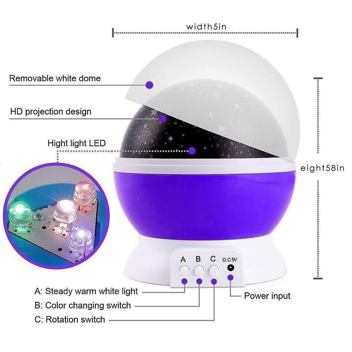 Star Master Dream Color Changing Rotating Projection Lamp - Flickit